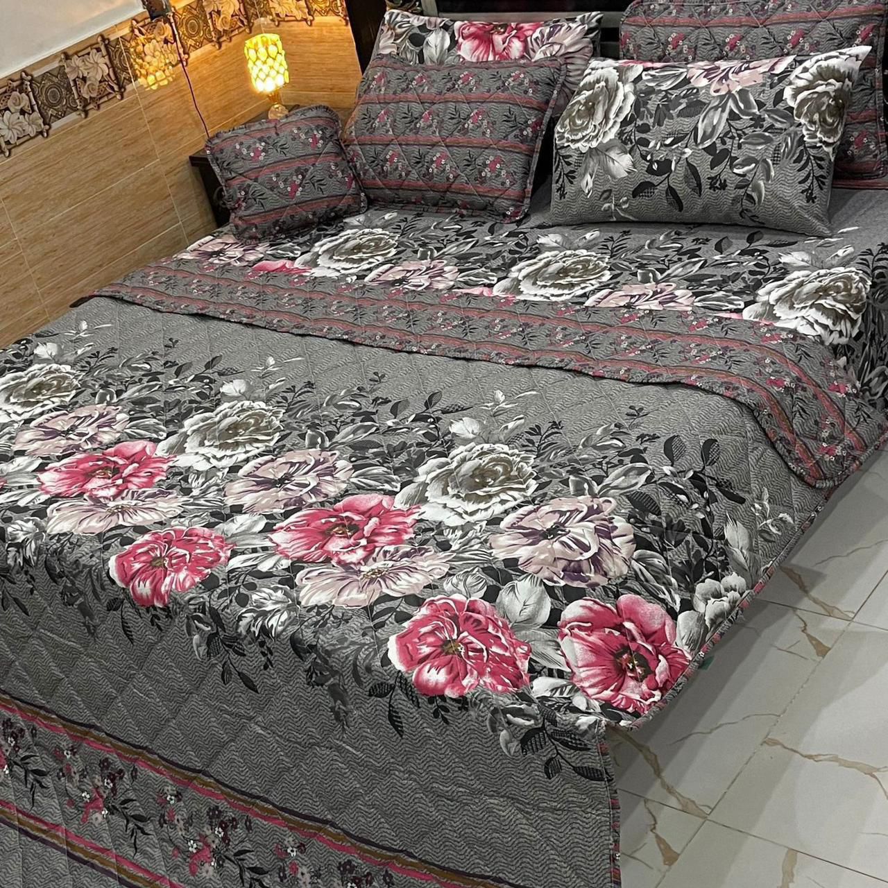 7PC Printed Comforter Set – Premium Cotton Mix
