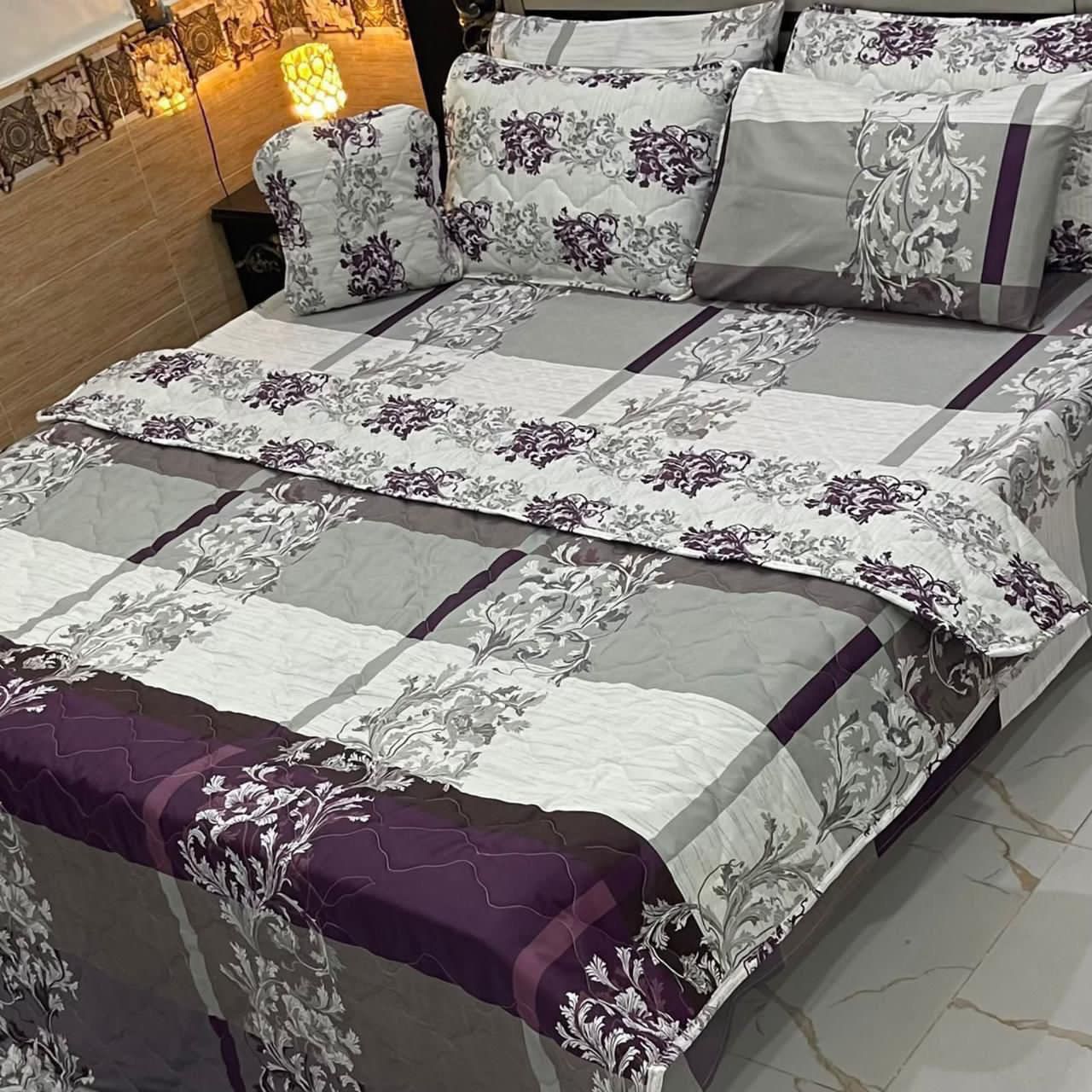 7PC Printed Comforter Set – Premium Cotton Mix