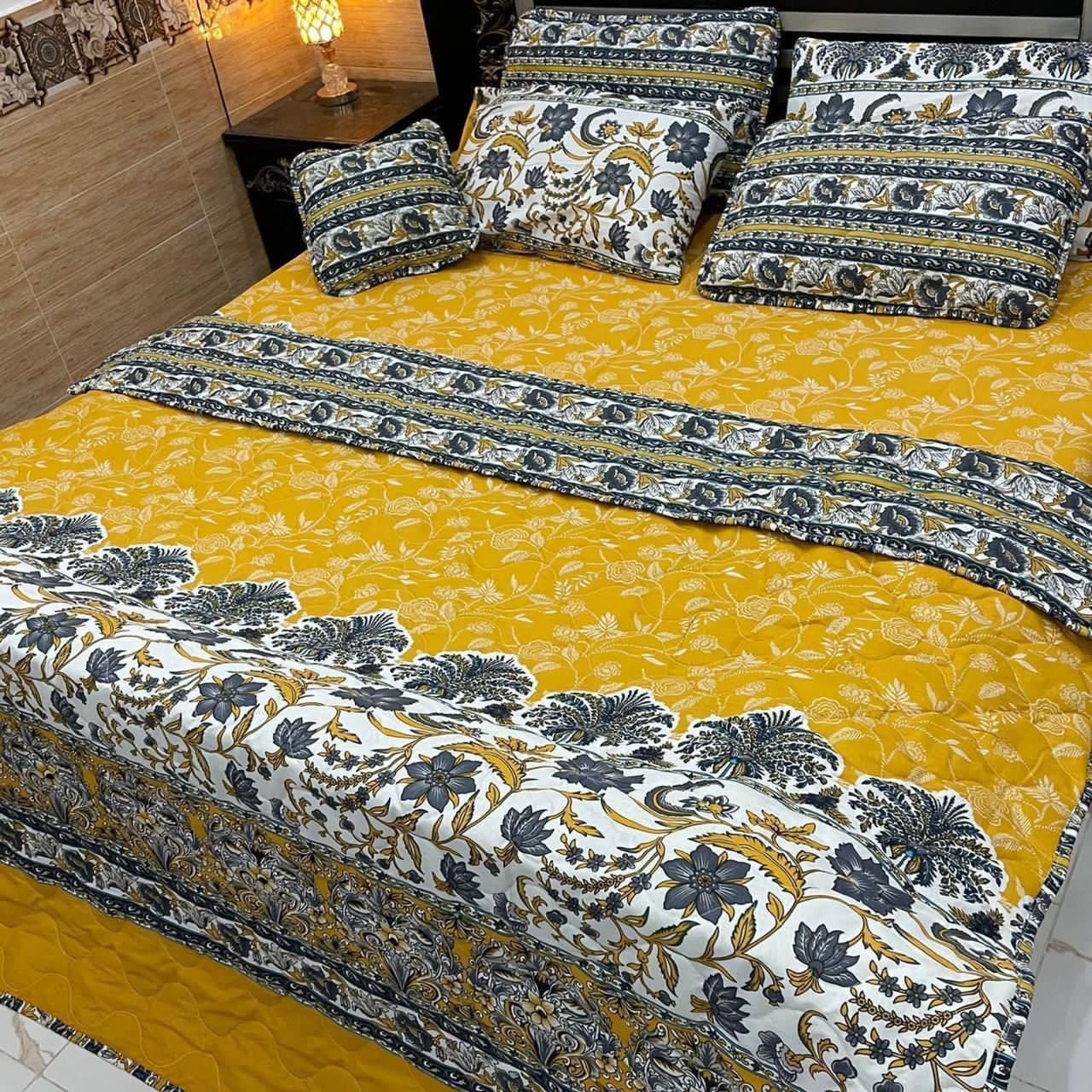 7PC Printed Comforter Set – Premium Cotton Mix