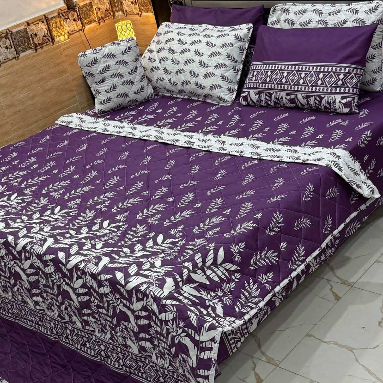 7PC Printed Comforter Set – Premium Cotton Mix