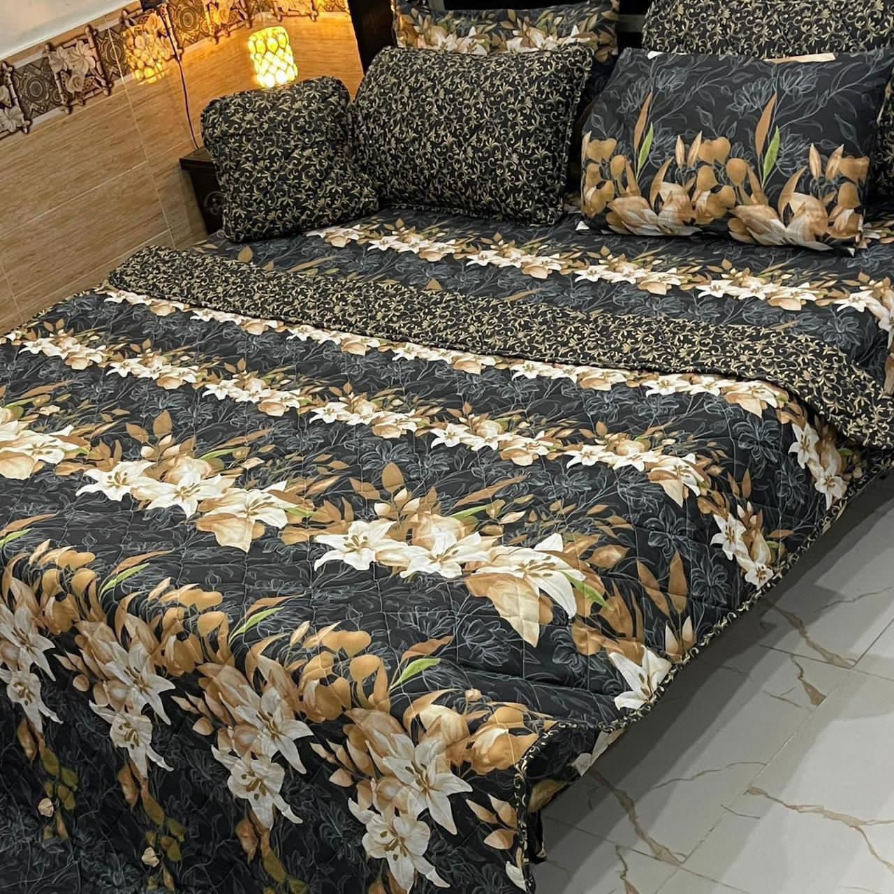 7PC Printed Comforter Set – Premium Cotton Mix