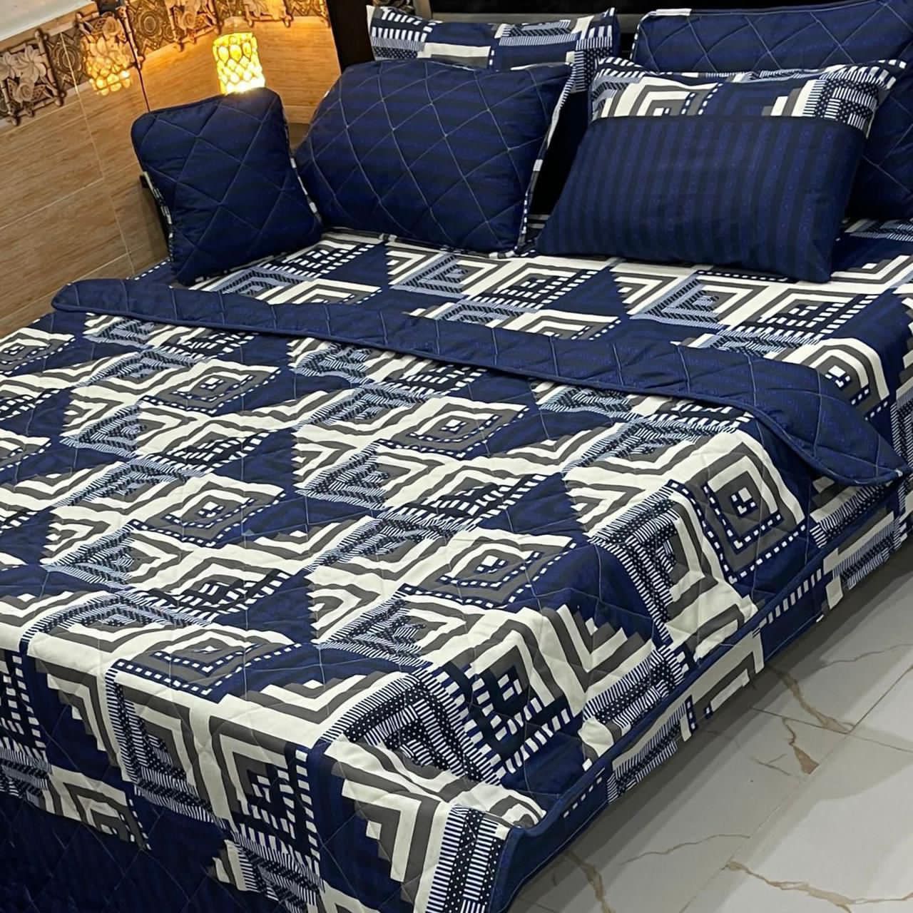 7PC Printed Comforter Set – Premium Cotton Mix