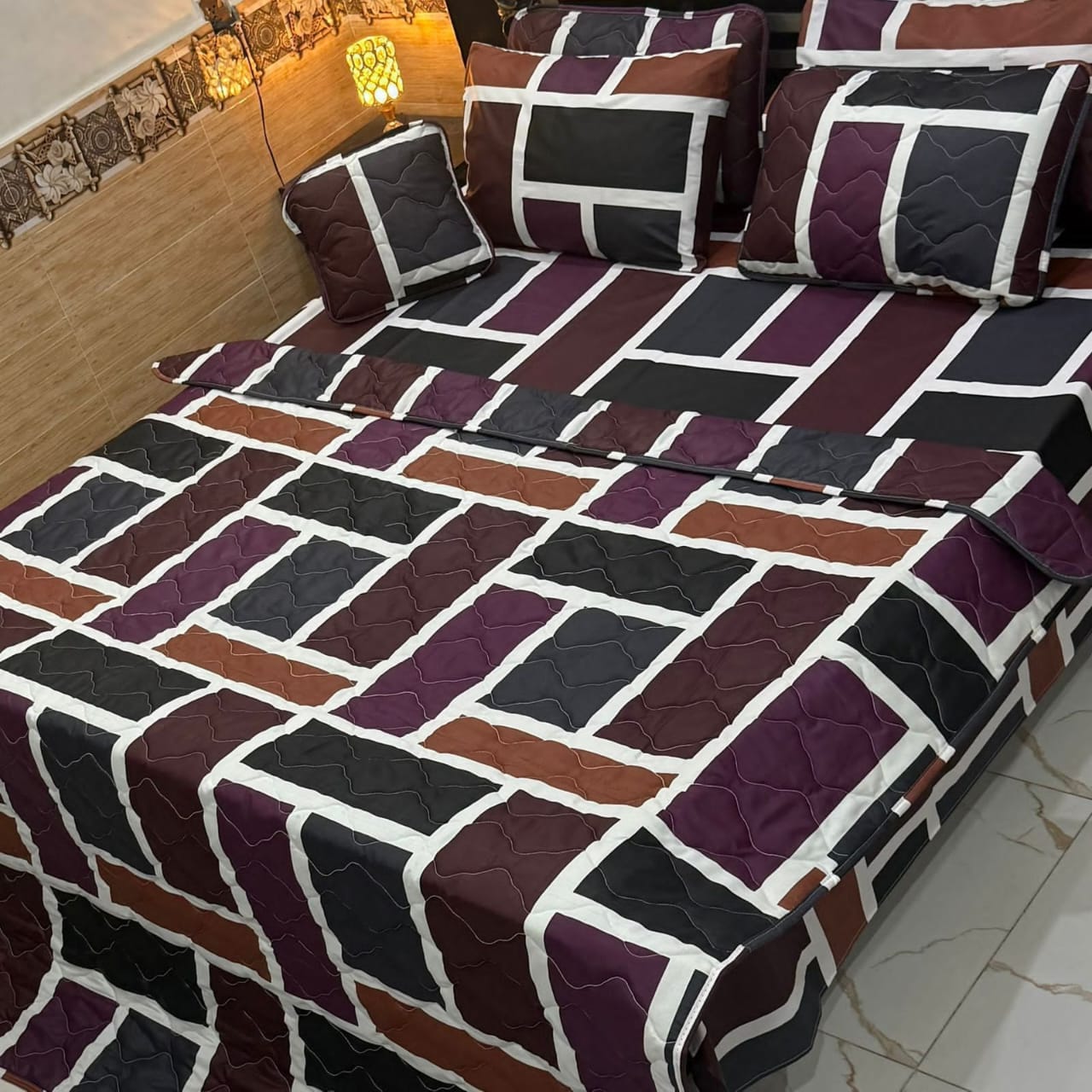 7PC Printed Comforter Set – Premium Cotton Mix