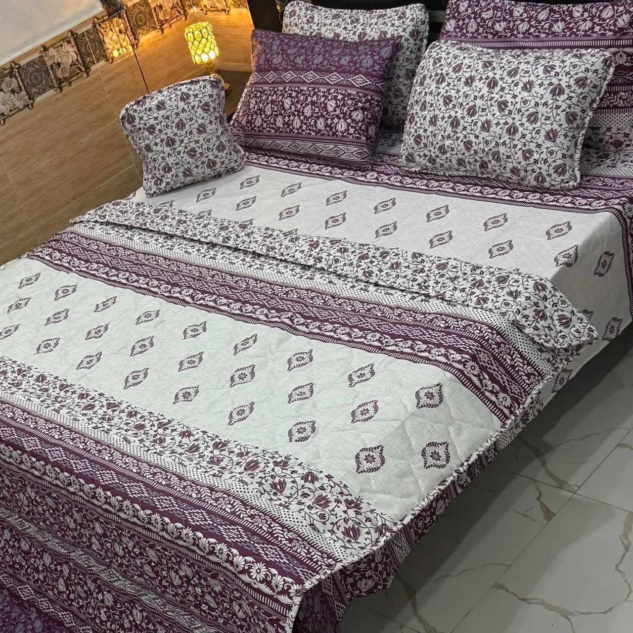 7PC Printed Comforter Set – Premium Cotton Mix
