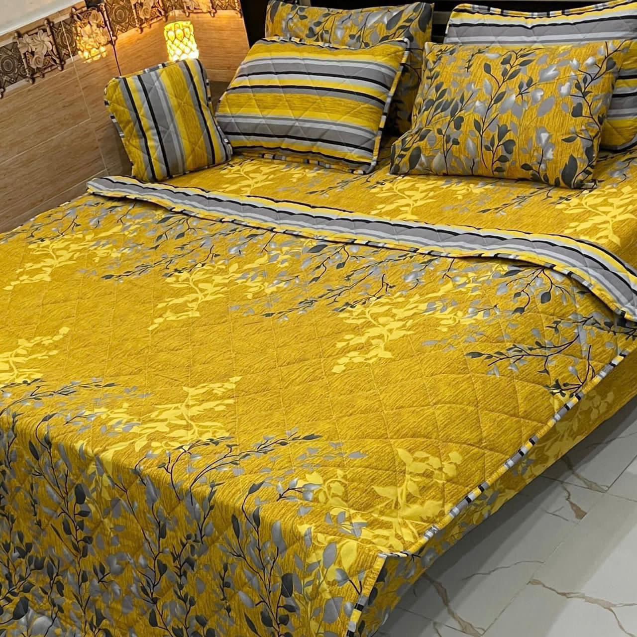 7PC Printed Comforter Set – Premium Cotton Mix