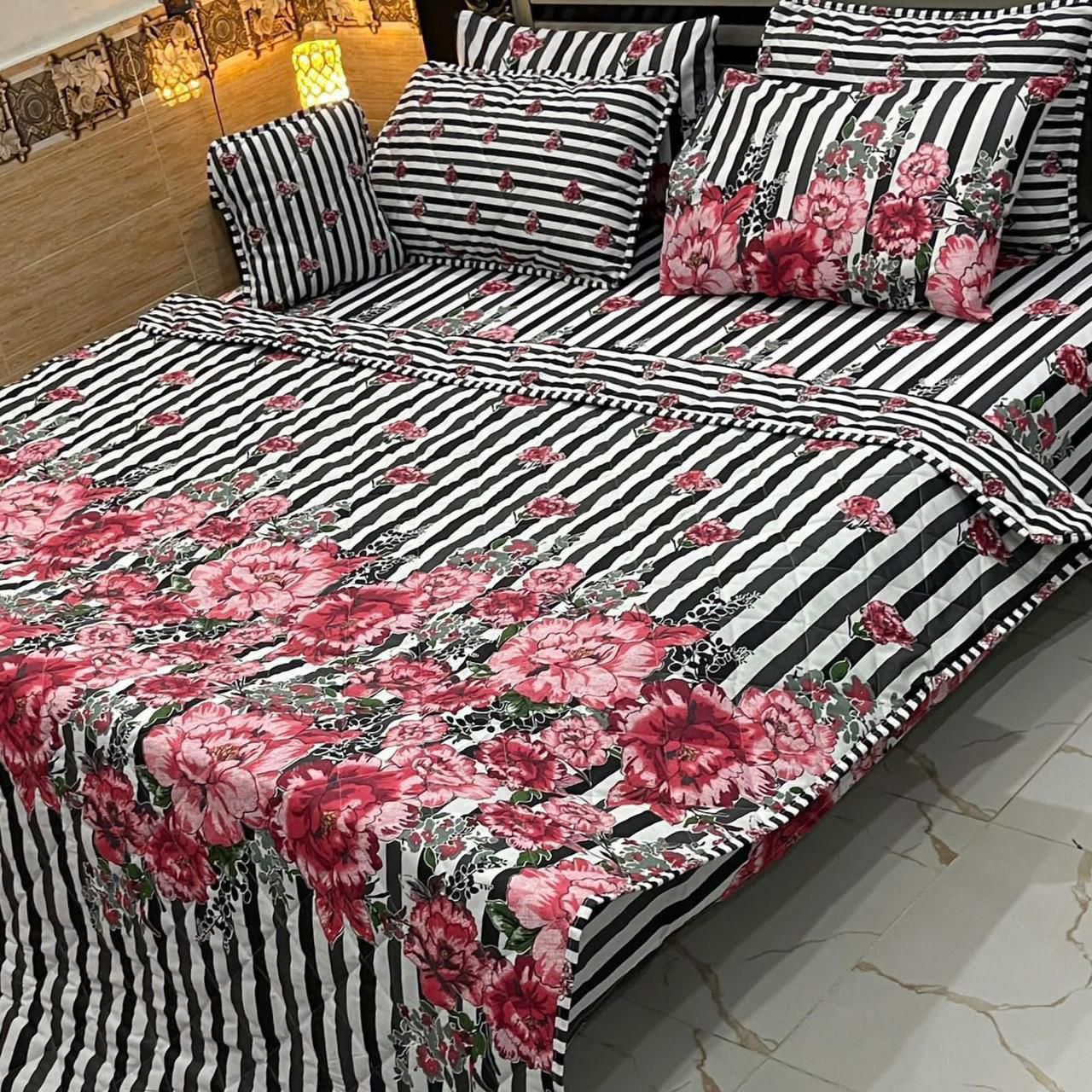7PC Printed Comforter Set – Premium Cotton Mix