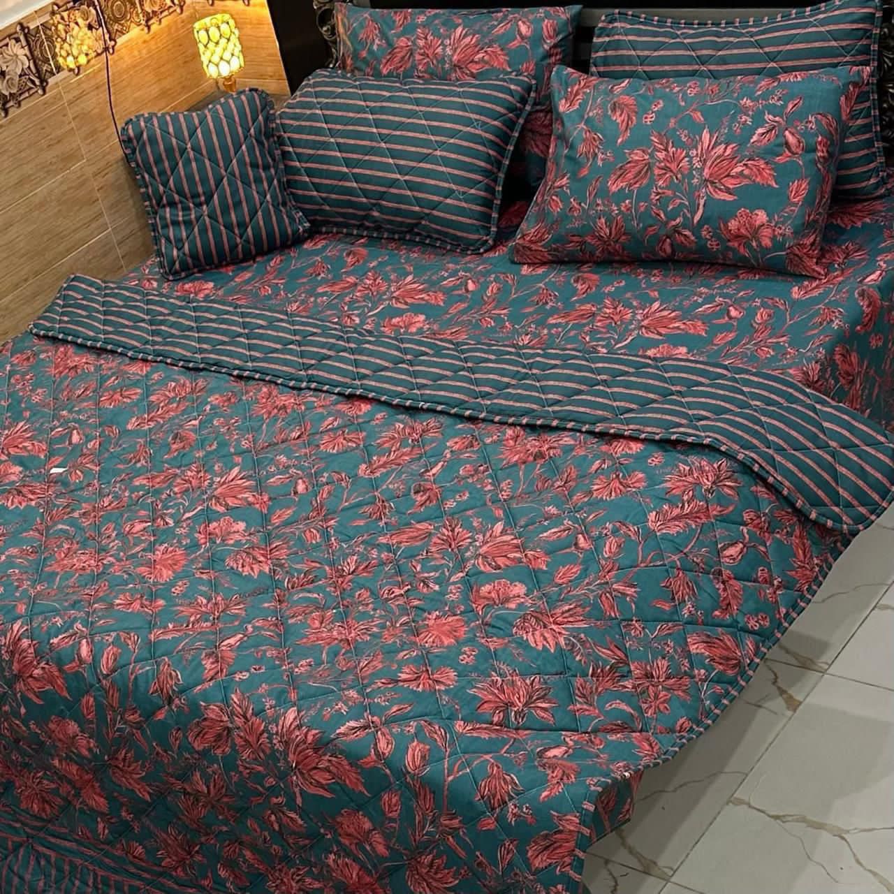 7PC Printed Comforter Set – Premium Cotton Mix