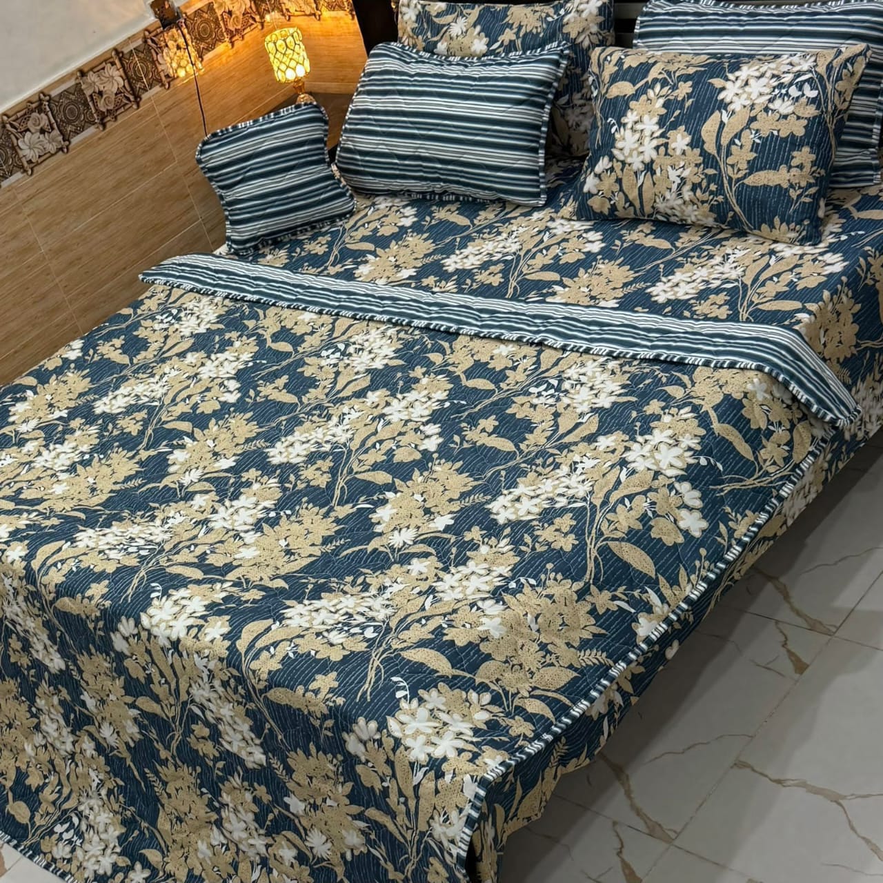 7PC Printed Comforter Set – Premium Cotton Mix