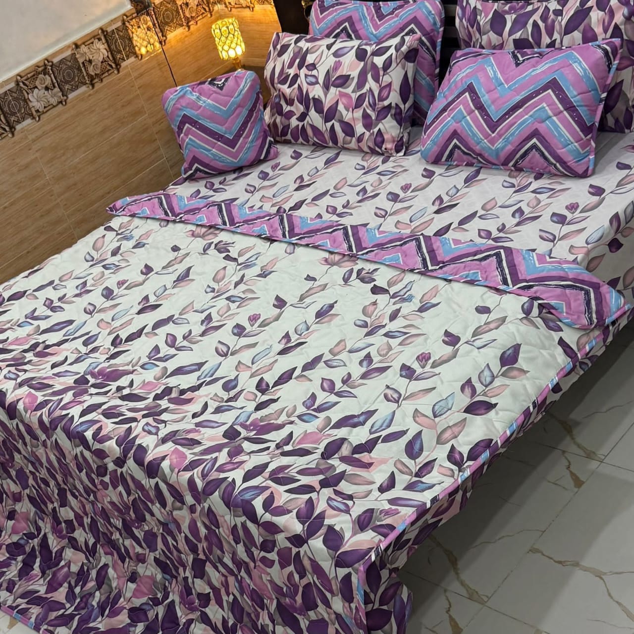 7PC Printed Comforter Set – Premium Cotton Mix