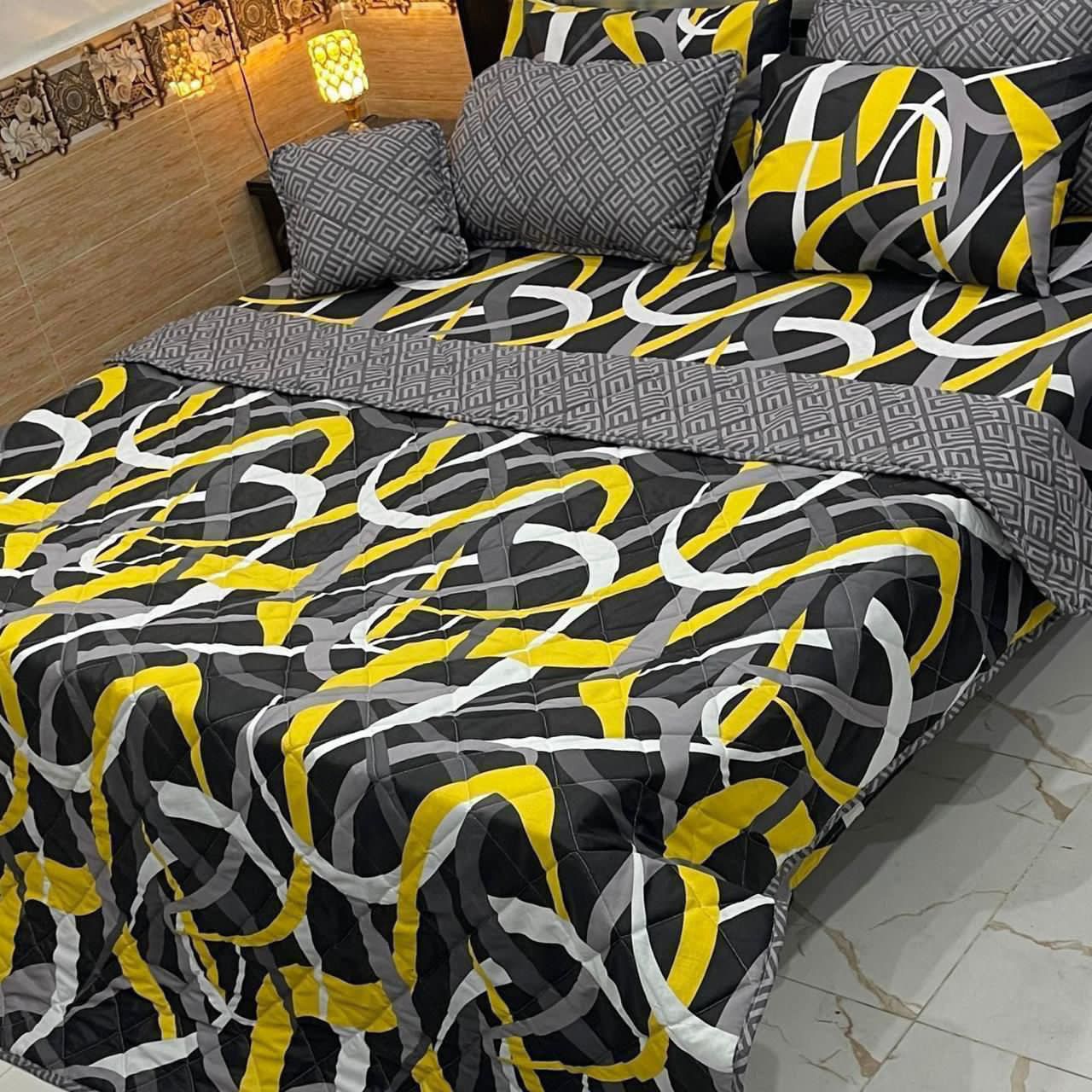 7PC Printed Comforter Set – Premium Cotton Mix