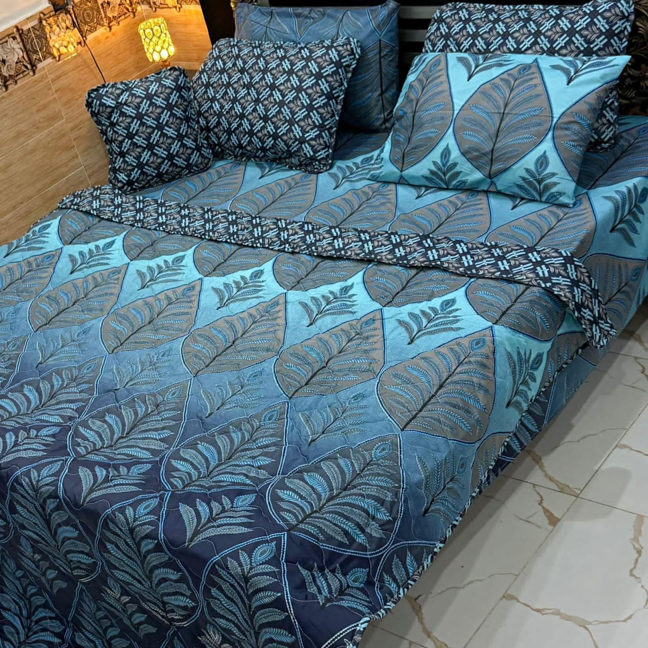 7PC Printed Comforter Set – Premium Cotton Mix